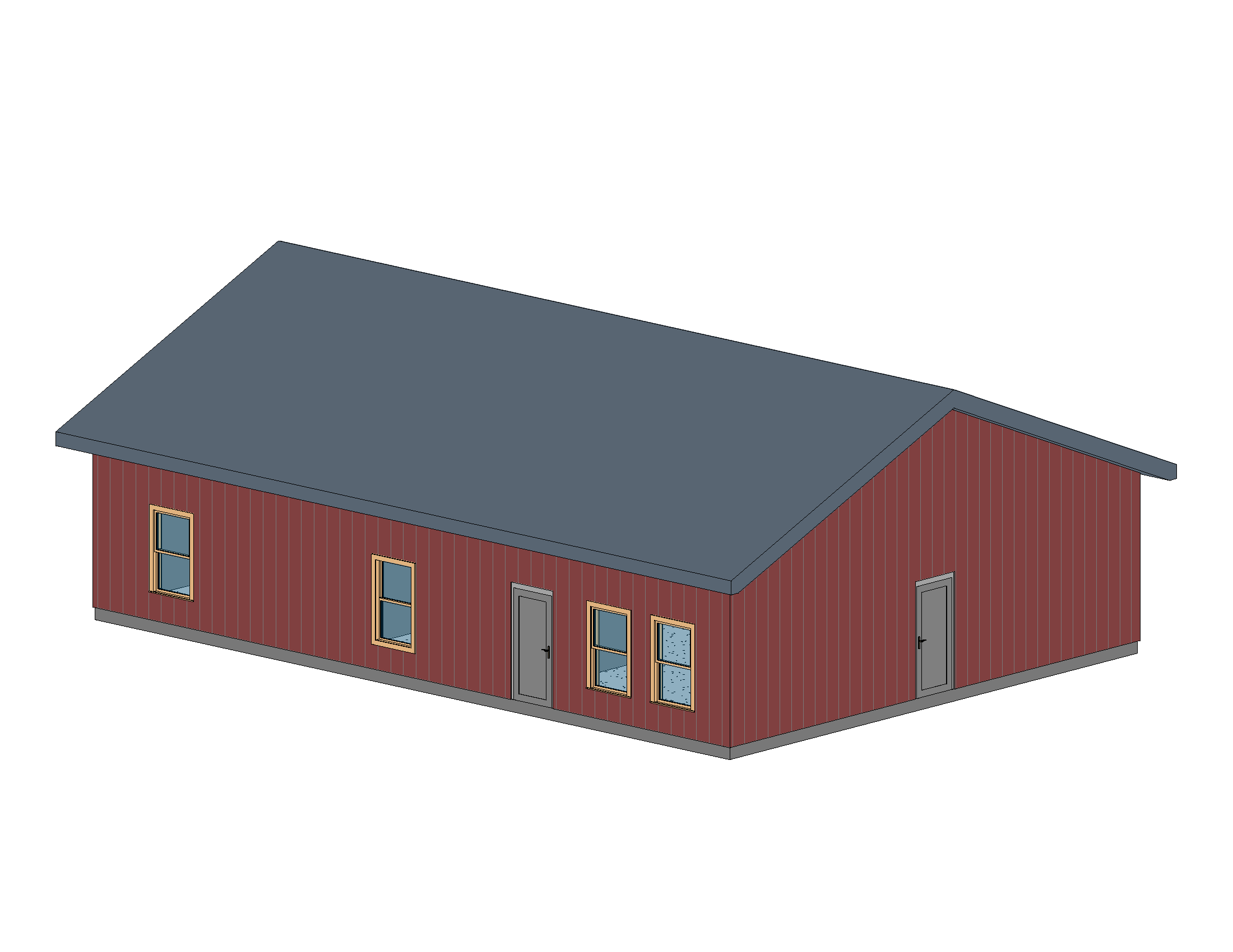 FastFrame Conner 35 x 50 barn 3d color front