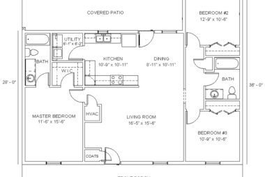 FastFrame Miller 1324 sq ft house plan dimensions