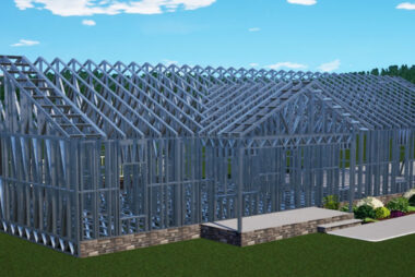 JD Metals FastFrame Steel Framing Mitchell House Plan Framing front