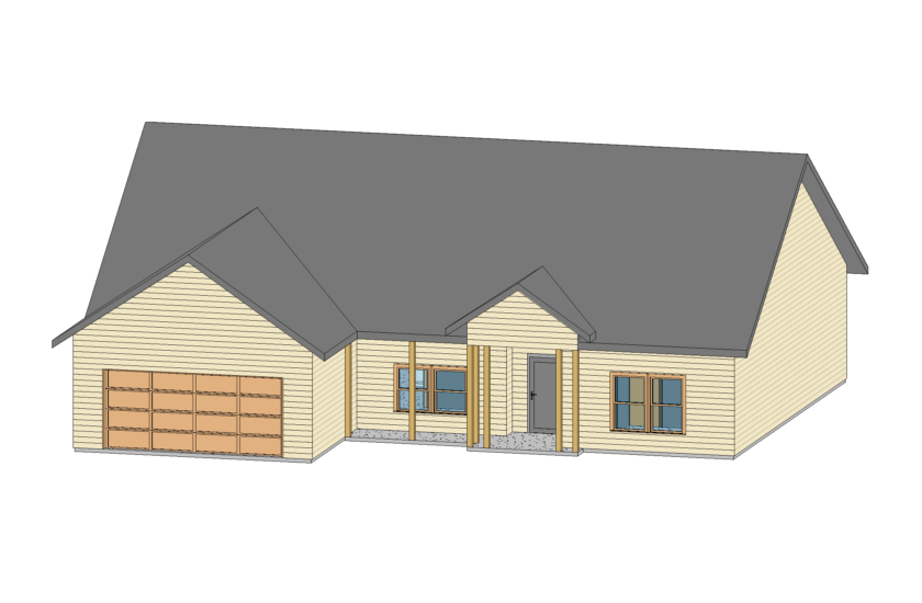 FastFrame Chappell 1764 sq ft house 3d color front