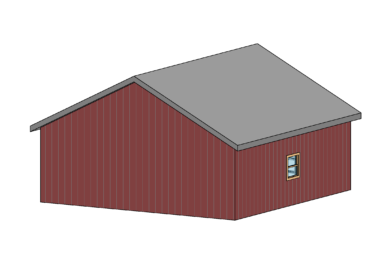 FastFrame 30 x 30 garage rear 3d color